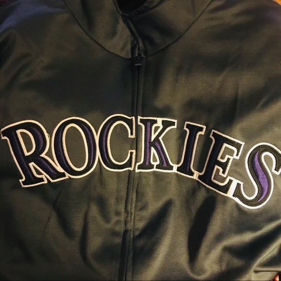 Colorado Rockies stitches dark gray jacket zipper - Picture 1 of 3